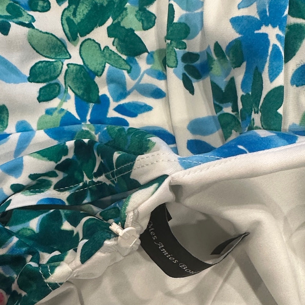 Mes Amies Boutique Floral Midi Dress in Blue and Green - Picture 7 of 7